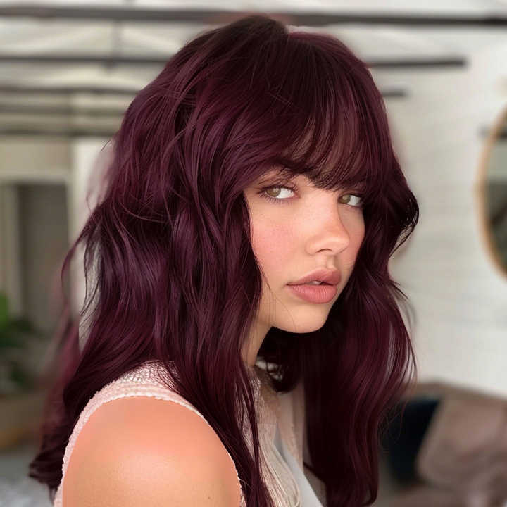 Red wig Europe and the United States fashion ladies low price wig