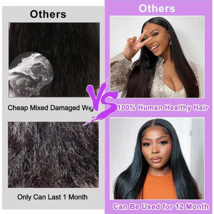 Straight Lace Front Wigs Human Hair Lace Front Transparent HD