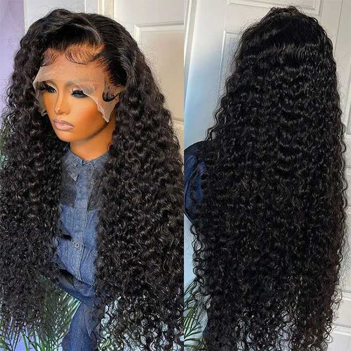 Glueless Human Hair Wigs Wholesale 13x4 Natural Brown Lace Front HD Lace Curly Wigs